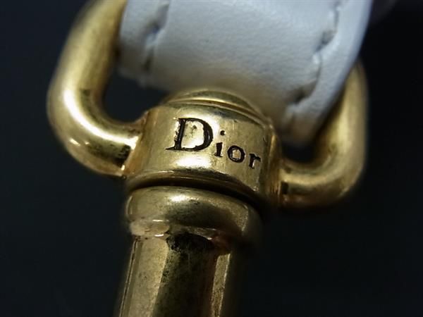 Dior Leather Bag Shoulder Strap Belt White