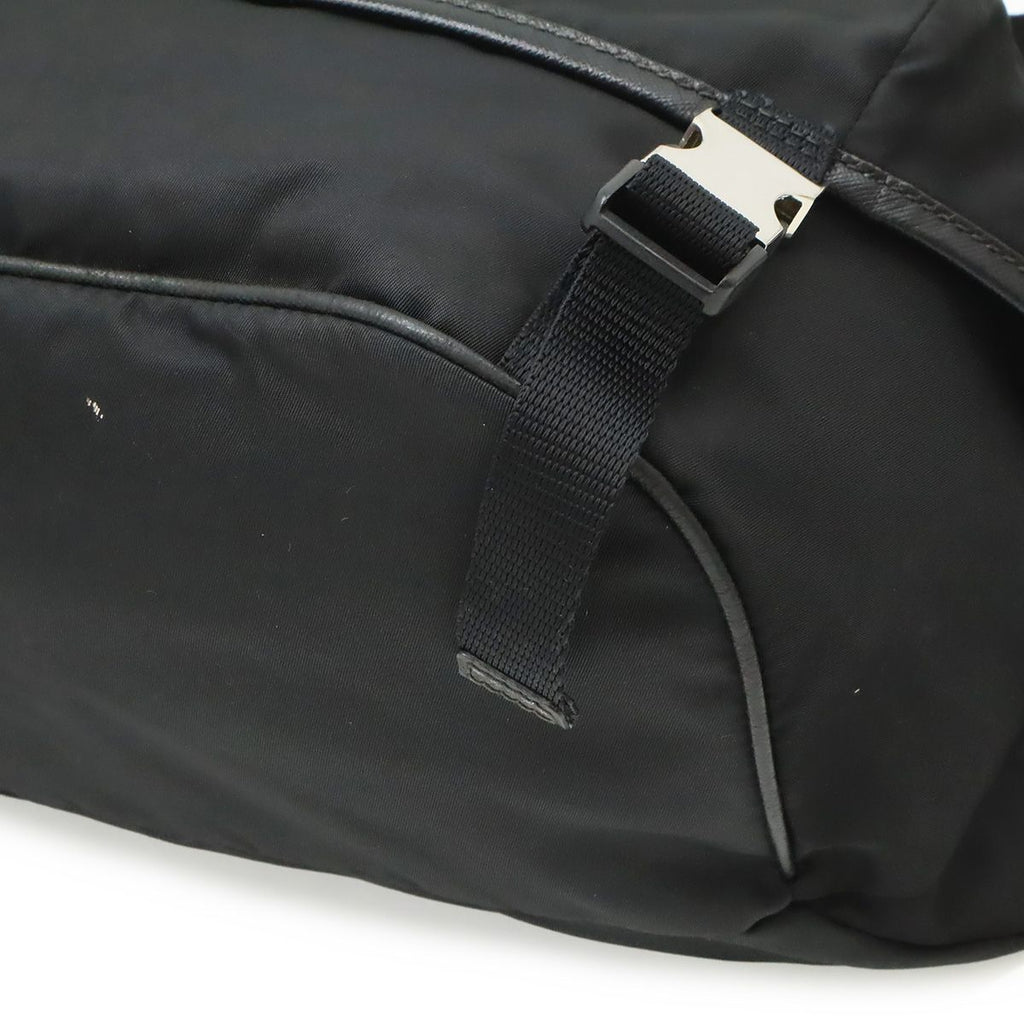 Prada Triangle Logo Belt Bag Nylon Leather Black