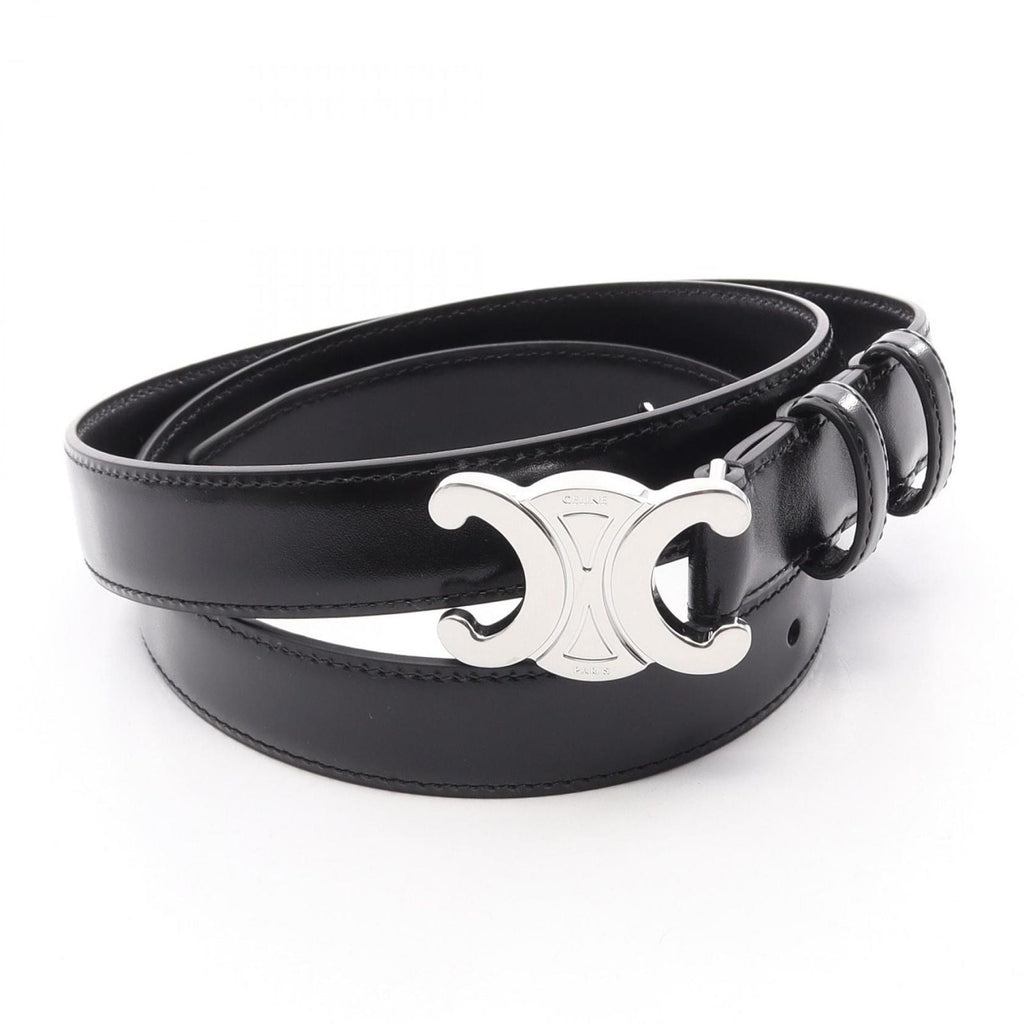 Celine Belt Triomphe 25 Silver Leather