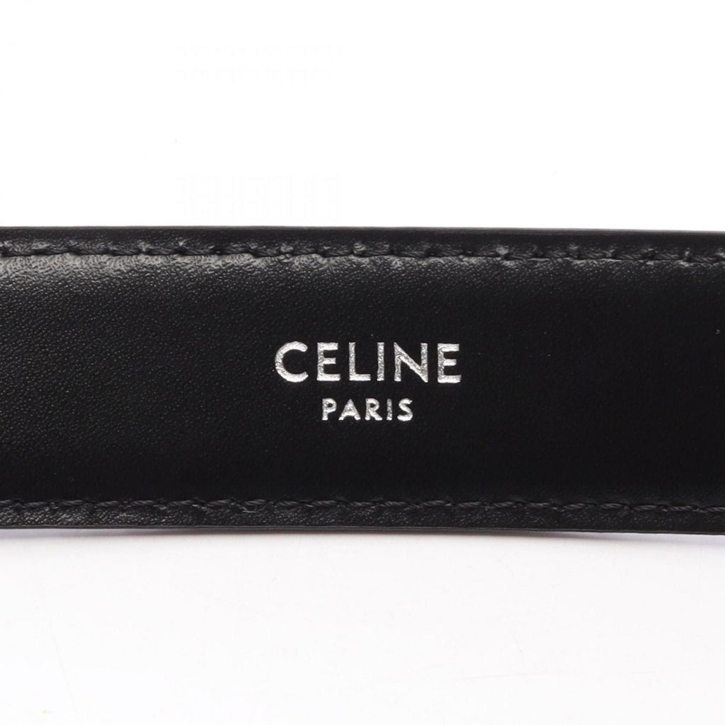 Celine Belt Triomphe 25 Silver Leather