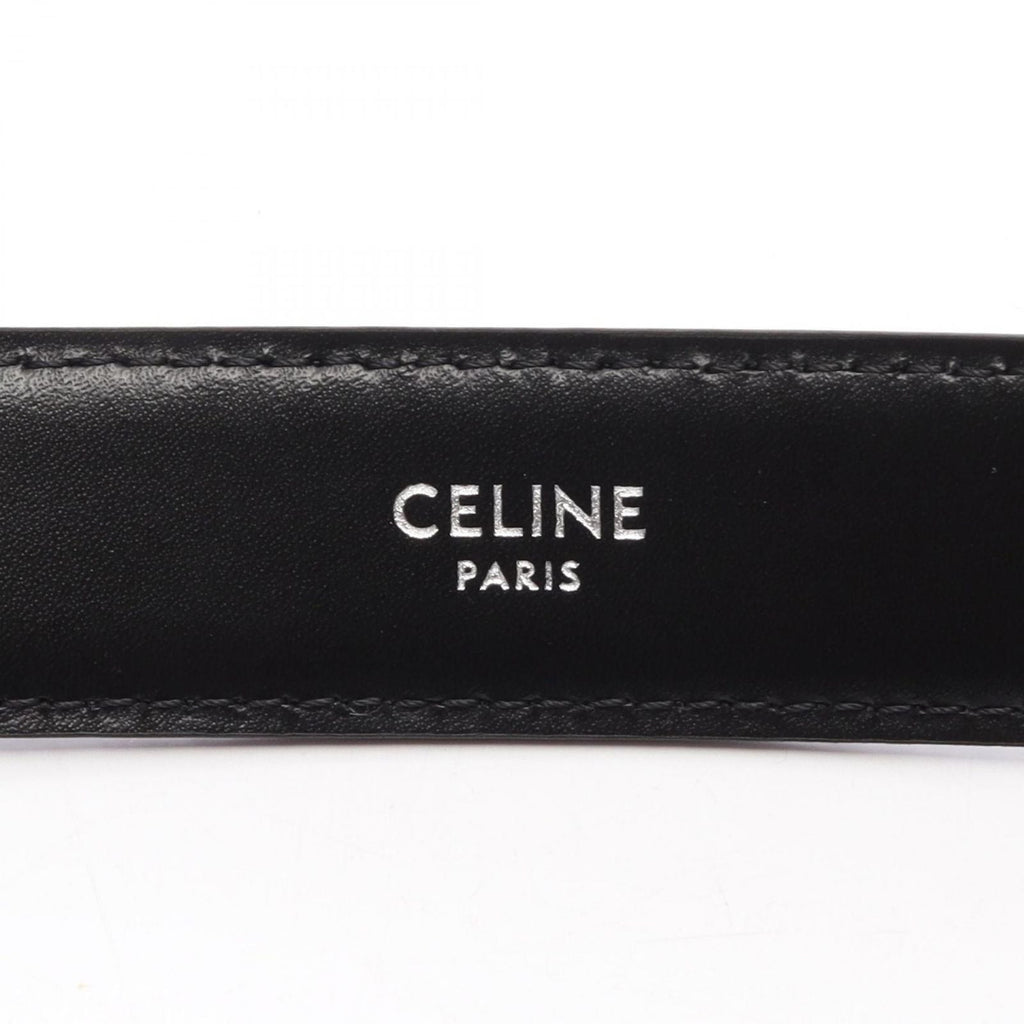 Celine Belt Triomphe 25 Silver Leather