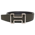 Hermes Tonight Buckle Leather Reversible 85 Belt
