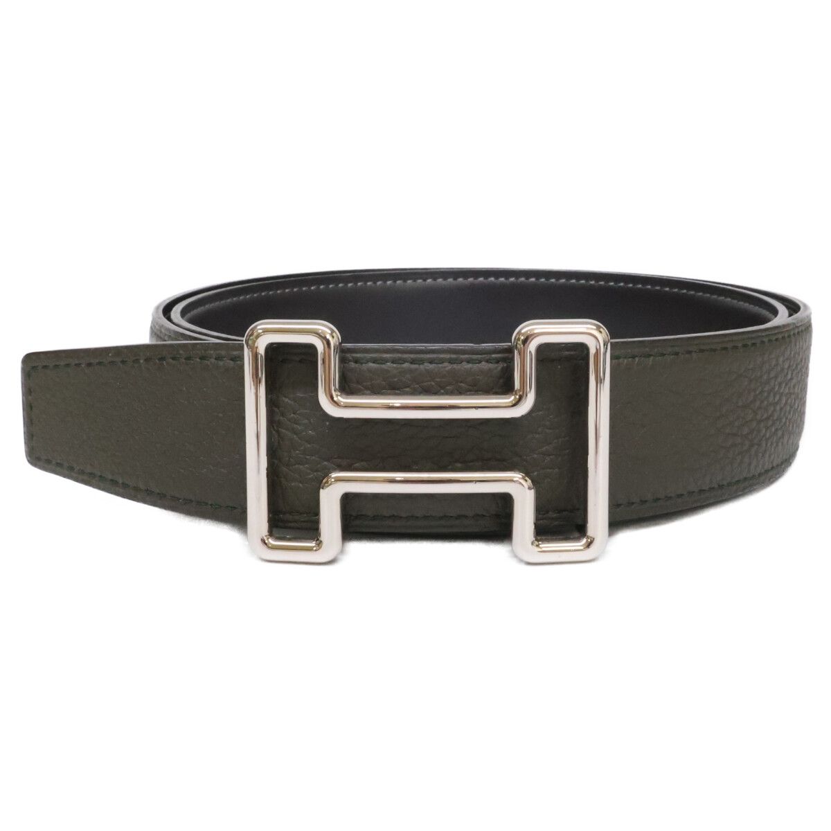 Hermes Tonight Buckle Leather Reversible 85 Belt