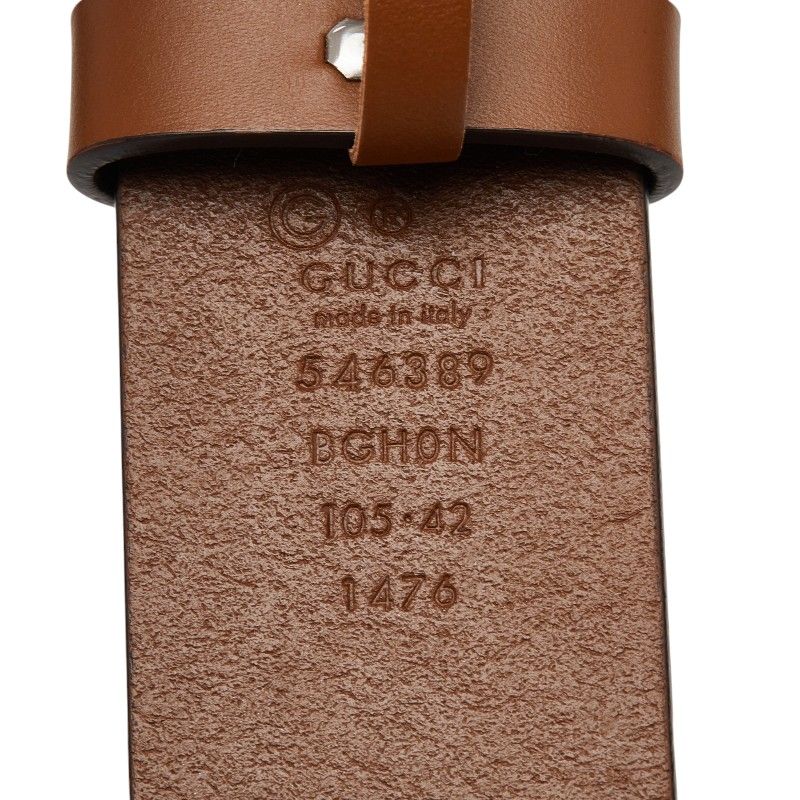 Gucci Interlocking 105 42 Brown Leather Belt