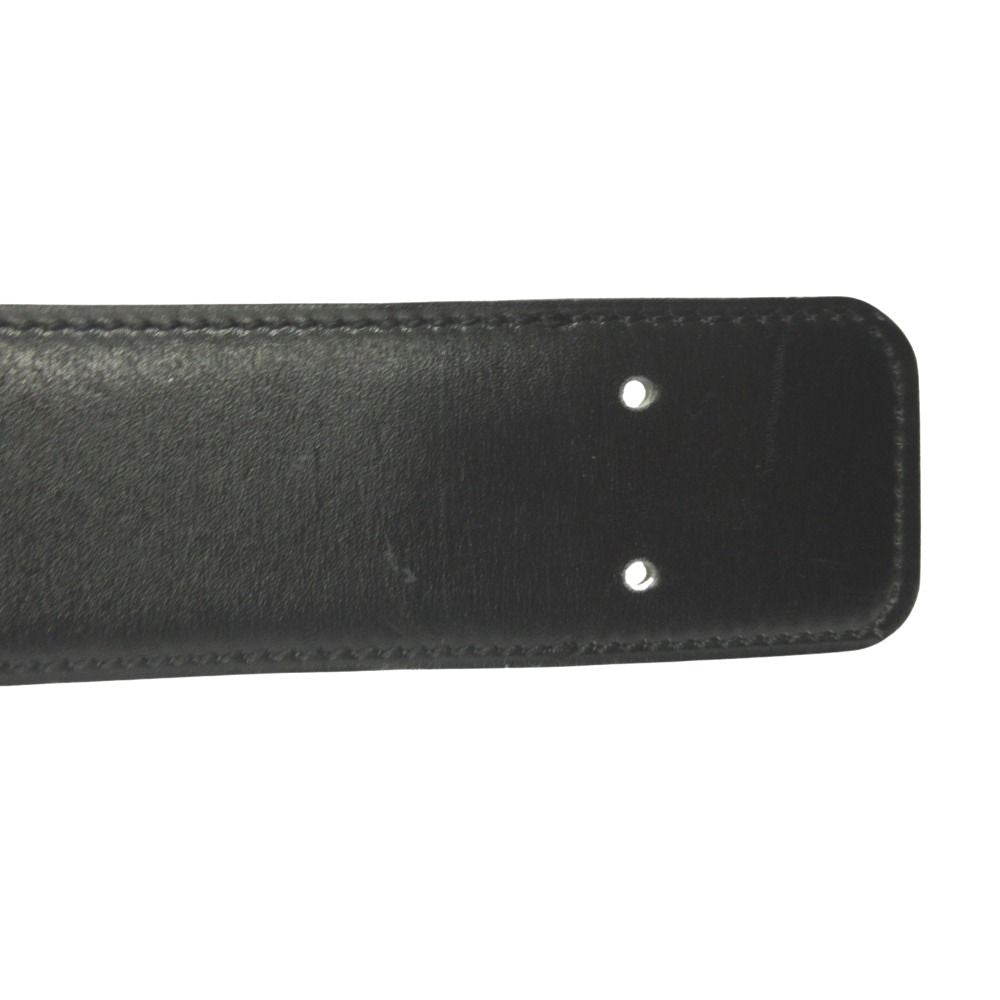 Hermes Horse Buckle Reversible Belt Vintage Black Brown Gold