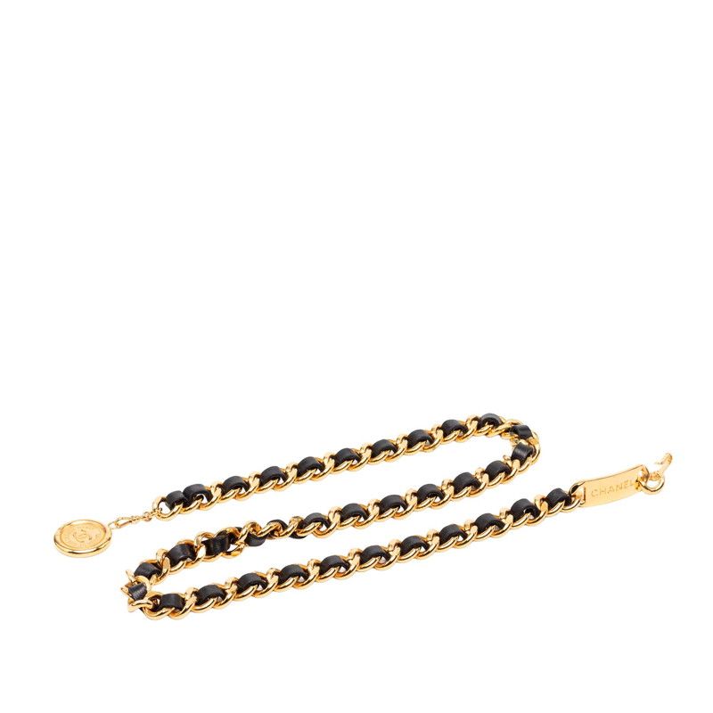 Chanel CC Logo 31 Rue Cambon Chain Belt Gold Leather Plated