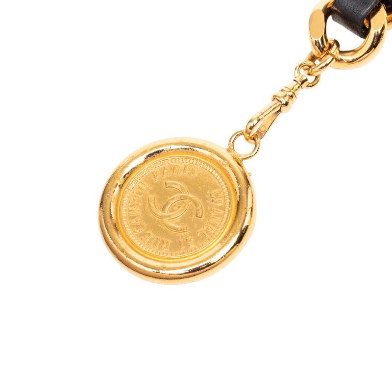 Chanel CC Logo 31 Rue Cambon Chain Belt Gold Leather Plated