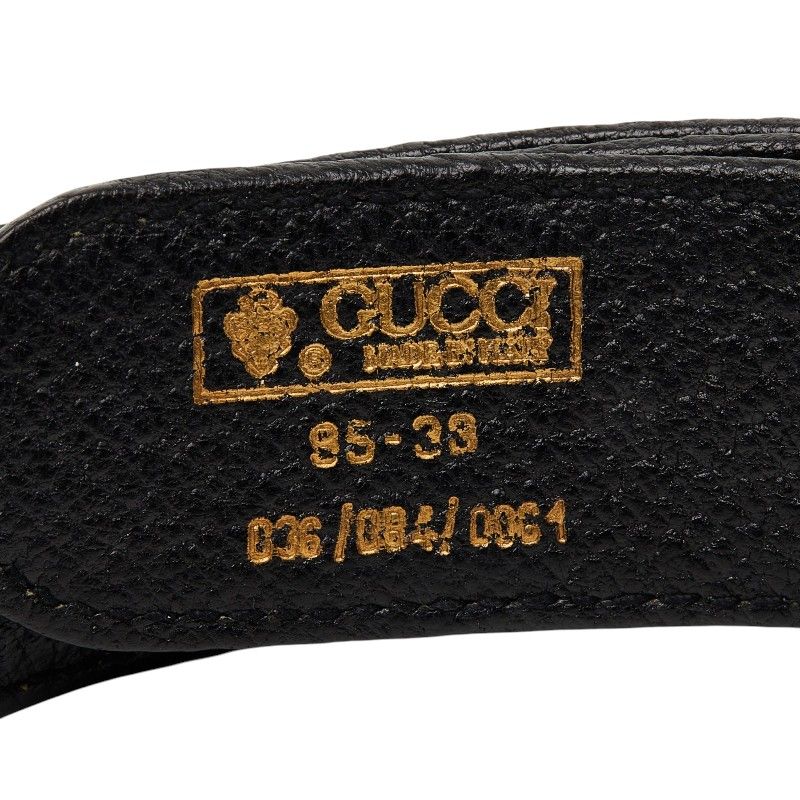 Gucci Sherry Line GG Logo Buckle Belt Black Green Red Leather