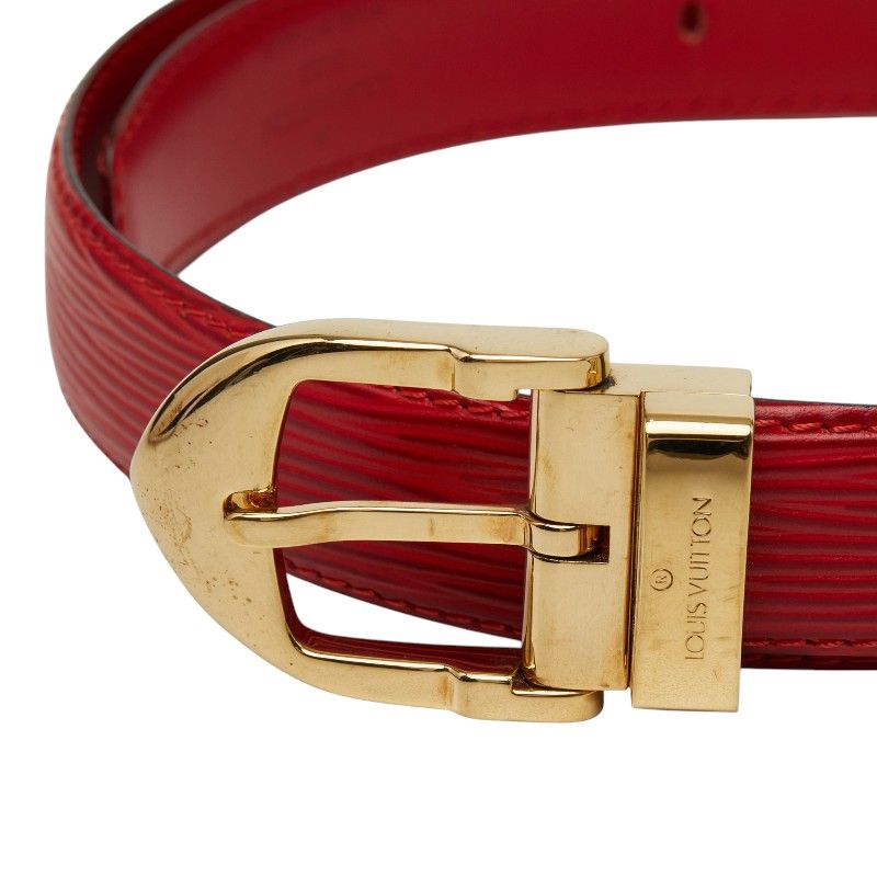 Louis Vuitton Epi Ceinture Classic Plain Belt Castilian Red Leather