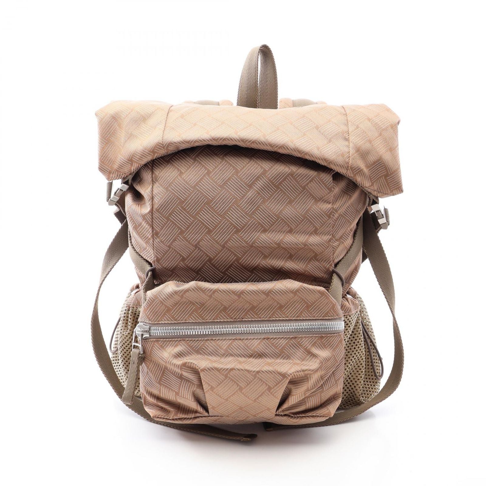 Bottega Veneta Backpack Trekking Intrecciato Beige Nylon