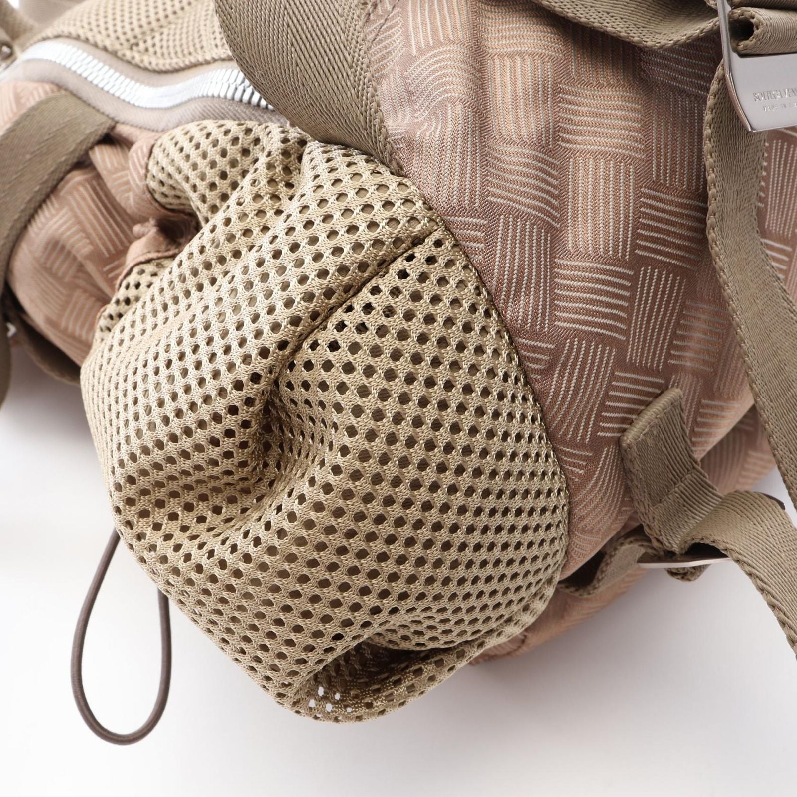 Bottega Veneta Backpack Trekking Intrecciato Beige Nylon