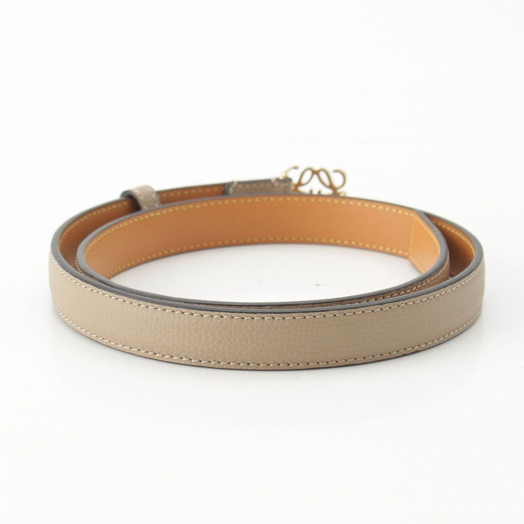 Loewe Anagram Buckle Belt Beige Gold 70