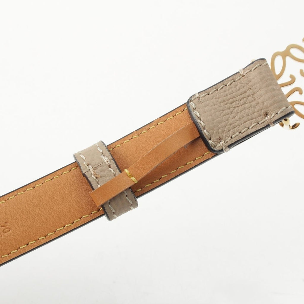 Loewe Anagram Buckle Belt Beige Gold 70