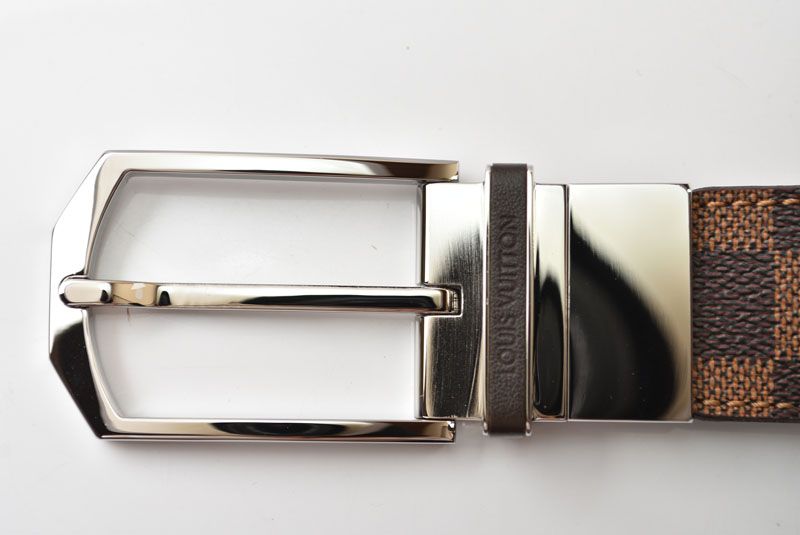 Louis Vuitton Belt Damier Reversible Leather Black Brown 90