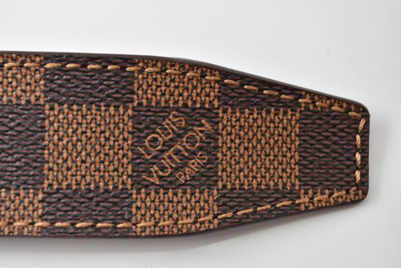 Louis Vuitton Belt Damier Reversible Leather Black Brown 90