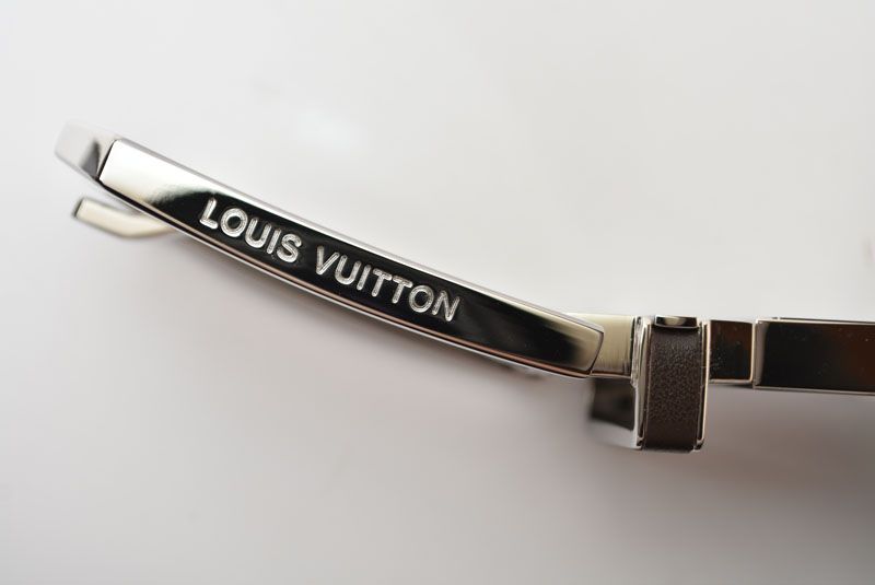Louis Vuitton Belt Damier Reversible Leather Black Brown 90