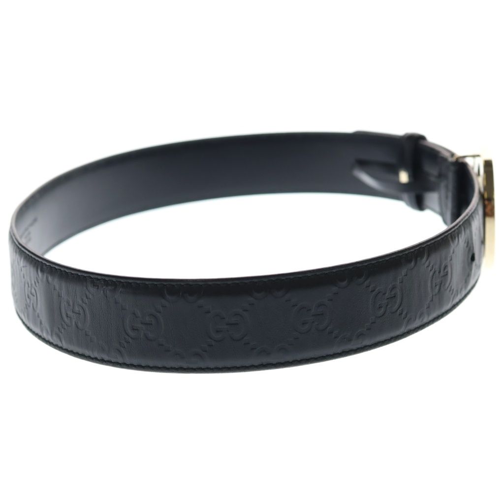 Gucci Interlocking Leather Belt Gold Black