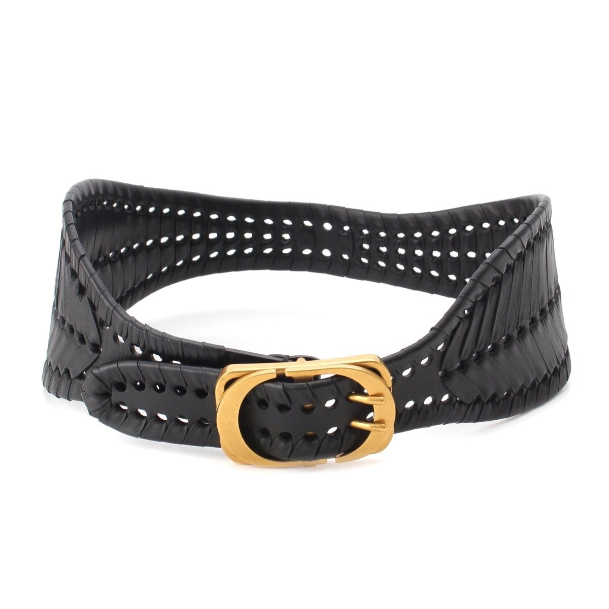 Dior Leather Logo Belt Black 70