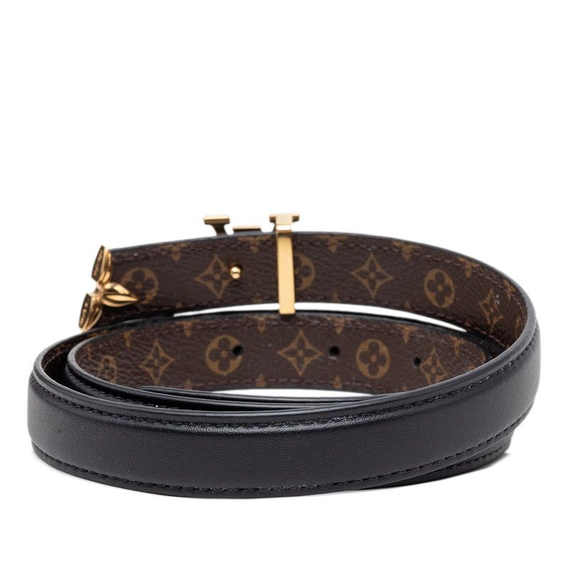 Louis Vuitton Pretty LV Reversible Belt Black Brown Leather