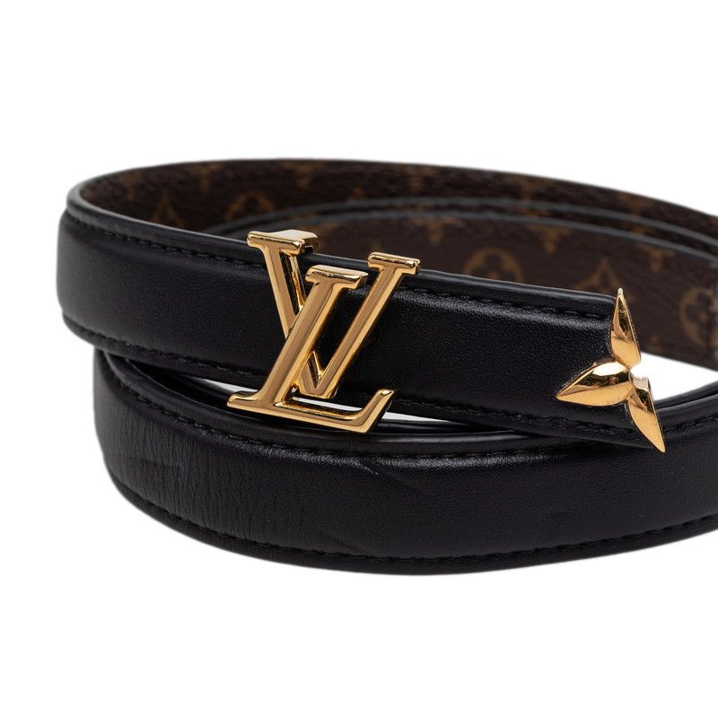 Louis Vuitton Pretty LV Reversible Belt Black Brown Leather
