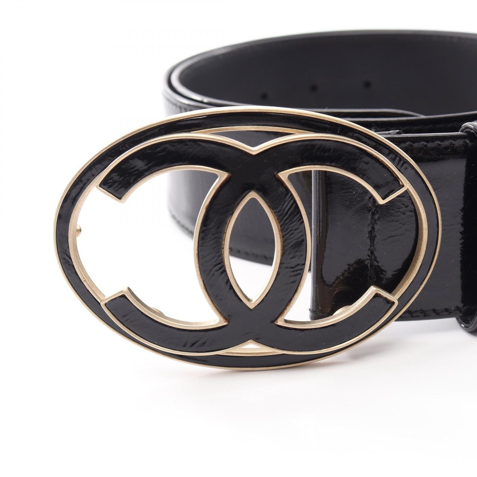 Chanel Belt CC Logo Patent Leather