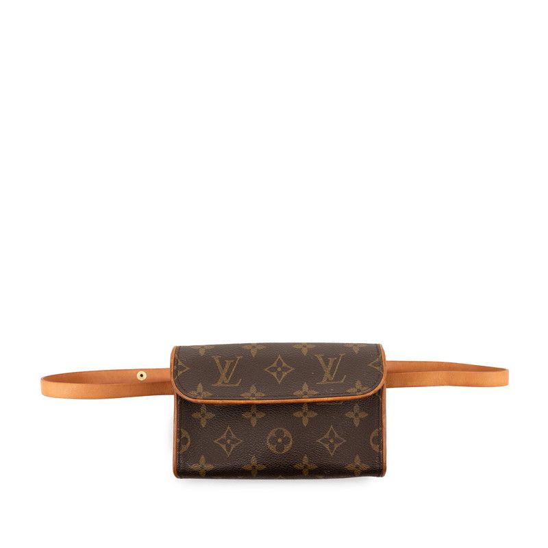 Louis Vuitton Monogram Pochette Florentine Belt Bag Brown Leather
