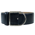 Dior D Logo Buckle Belt Leather Black Practical