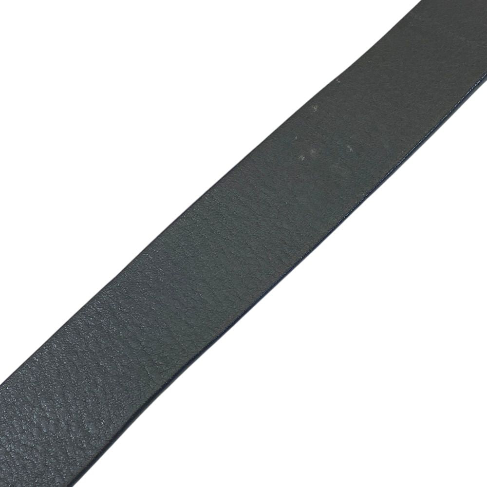 Fendi FF Logo Buckle Belt Leather Gray Practical