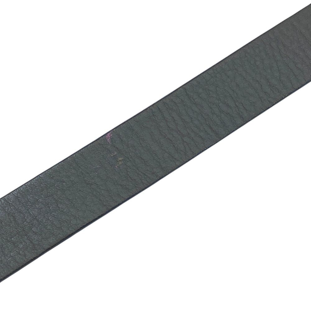 Fendi FF Logo Buckle Belt Leather Gray Practical