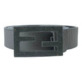 Fendi FF Logo Buckle Belt Leather Gray Practical