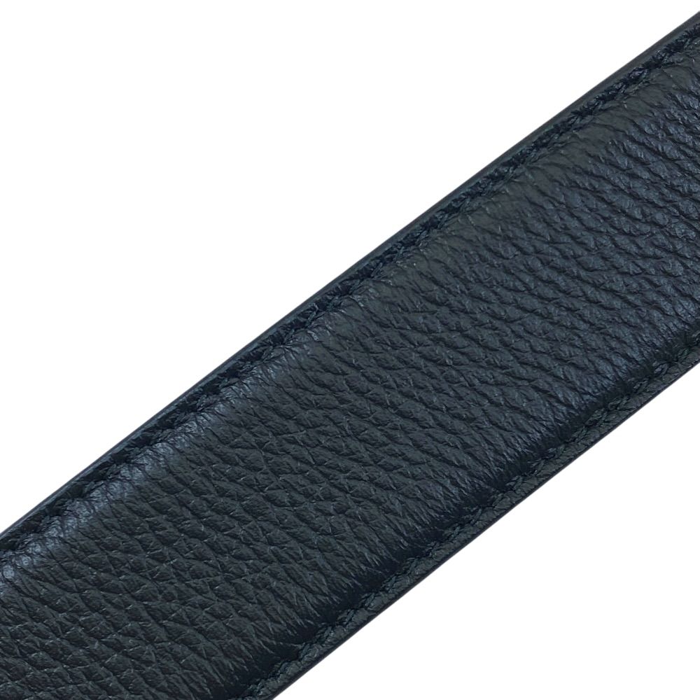 Dior Logo Buckle Belt Leather Black Daily Practical