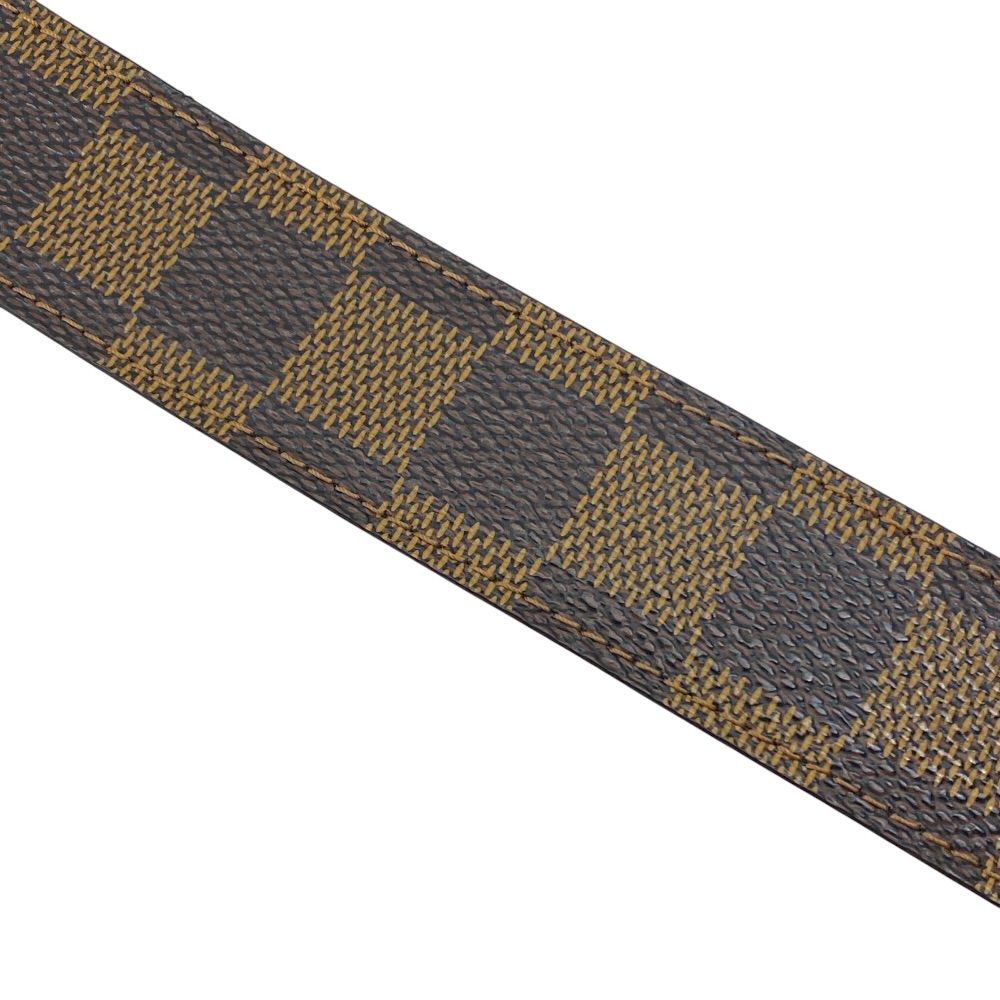 Louis Vuitton Damier Ceinture Ellipse Belt Ebene Canvas Leather Brown Daily