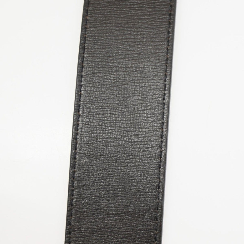 Louis Vuitton Belt Ceinture LV Initial 80 Brown Gold Leather