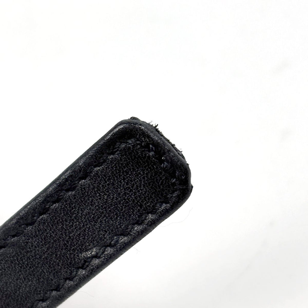 Chanel CC Logo Belt 97 Leather Black