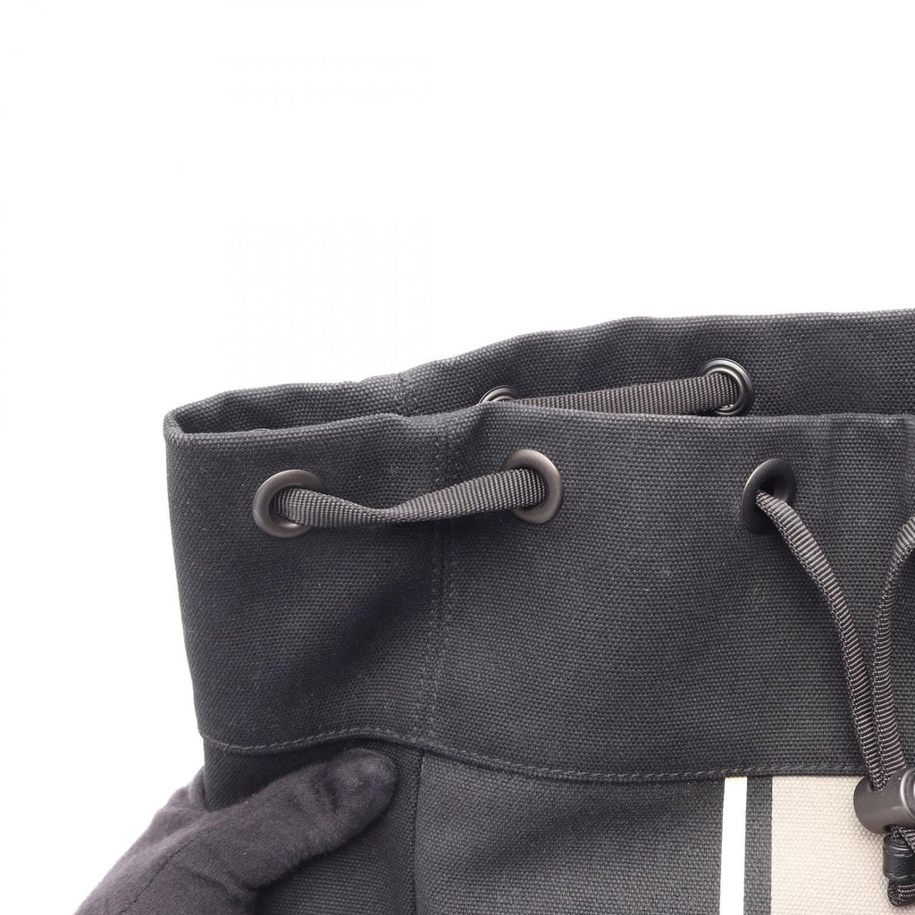 Bottega Veneta Backpack Intrecciato Black Gray White Canvas Leather