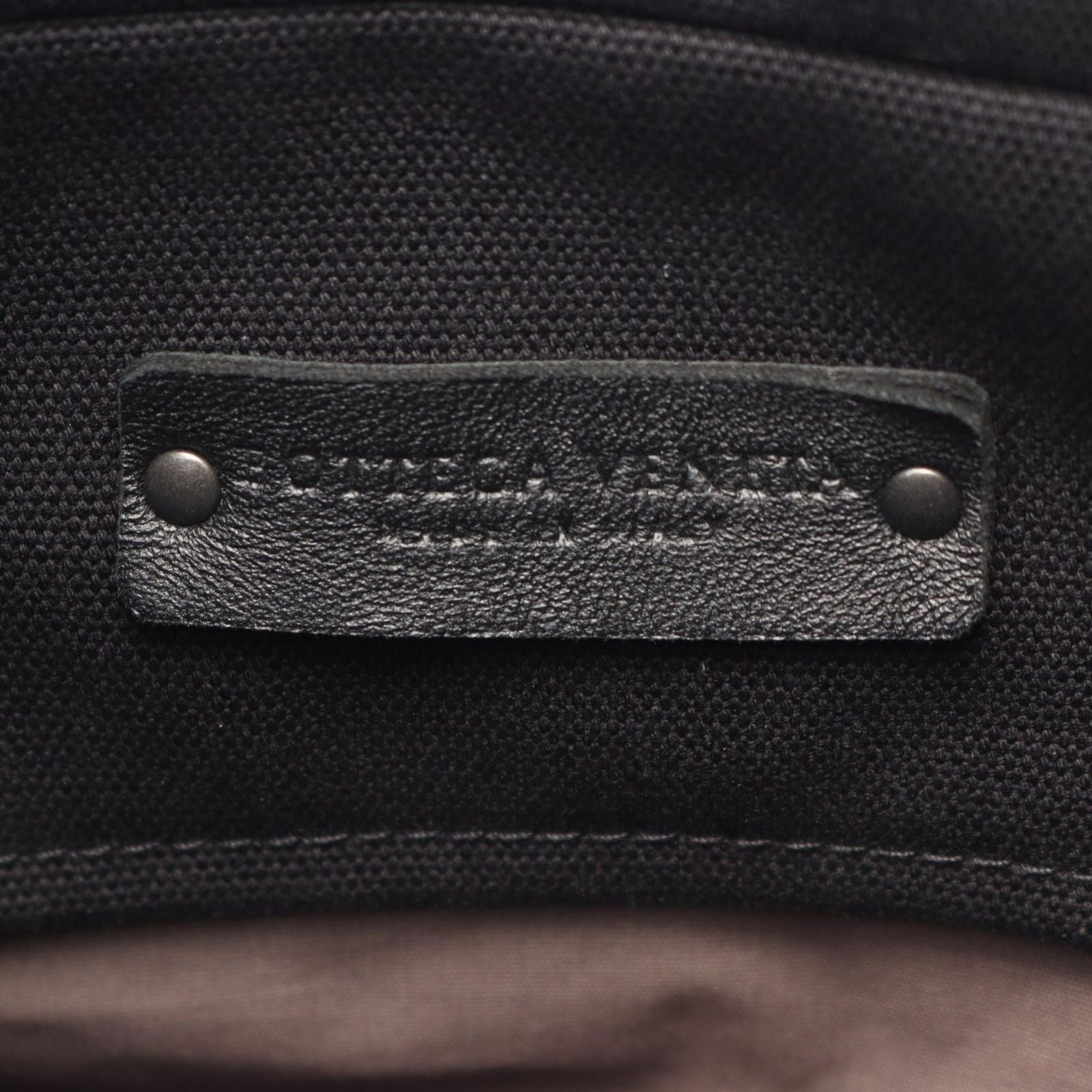 Bottega Veneta Backpack Intrecciato Black Gray White Canvas Leather