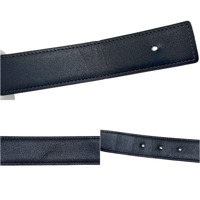Hermes Belt Navy Blue Waist 88 30 Box Calf Taurillon Clemence