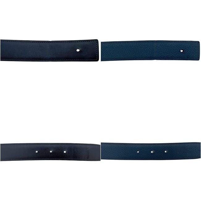 Hermes Belt Navy Blue Waist 88 30 Box Calf Taurillon Clemence