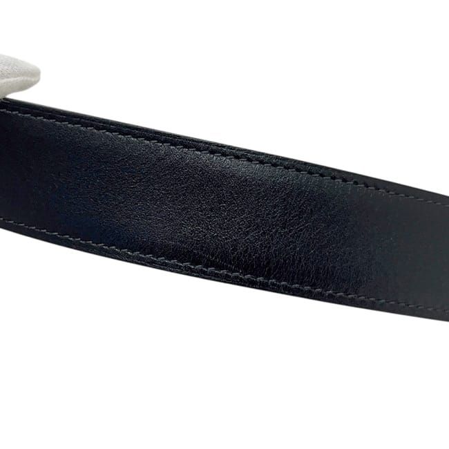 Hermes Belt Navy Blue Waist 88 30 Box Calf Taurillon Clemence