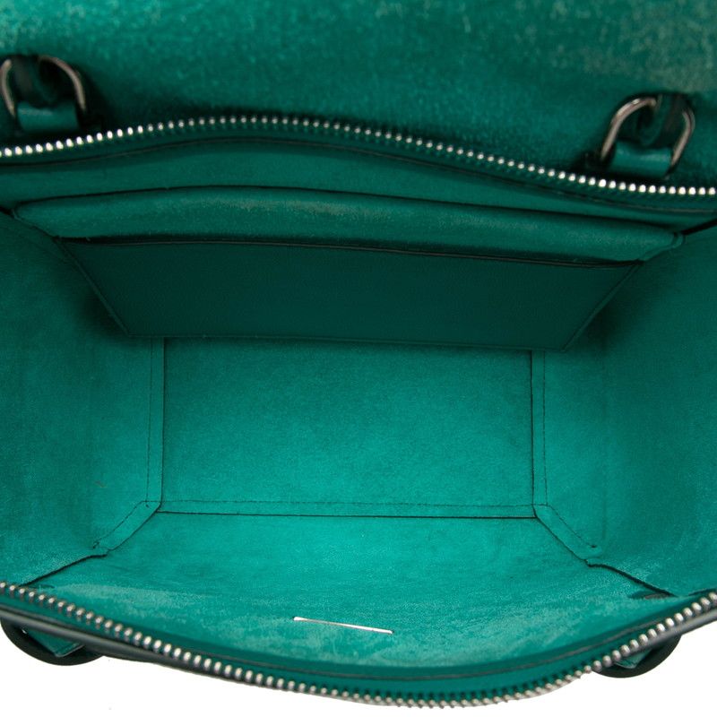 Celine Belt Bag 2-Way Green Leather