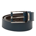 Louis Vuitton 95 36 Navy Brown Leather Belt