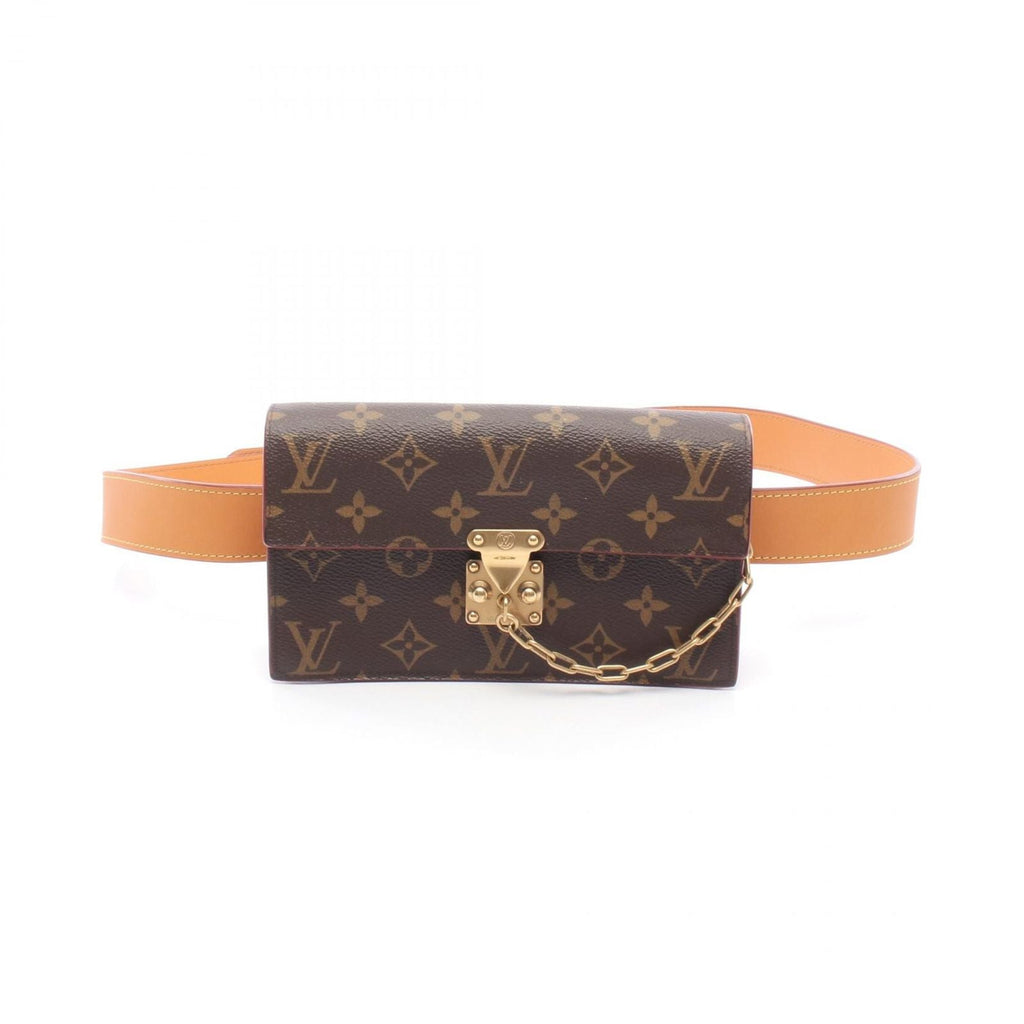 Louis Vuitton Waist Bag S Lock Belt Pouch PM Monogram Canvas Leather