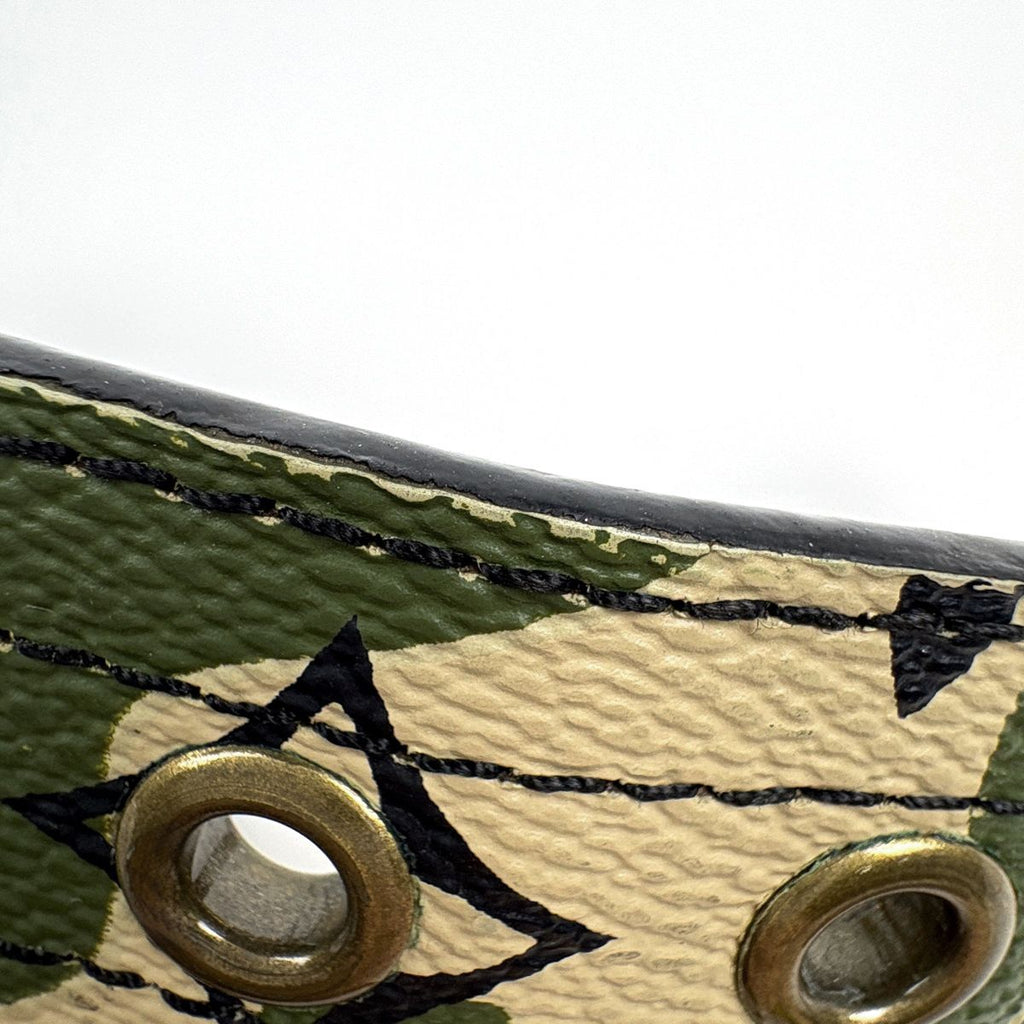 Louis Vuitton Ceinture Monogram Moflage Belt Takashi Murakami Leather Green
