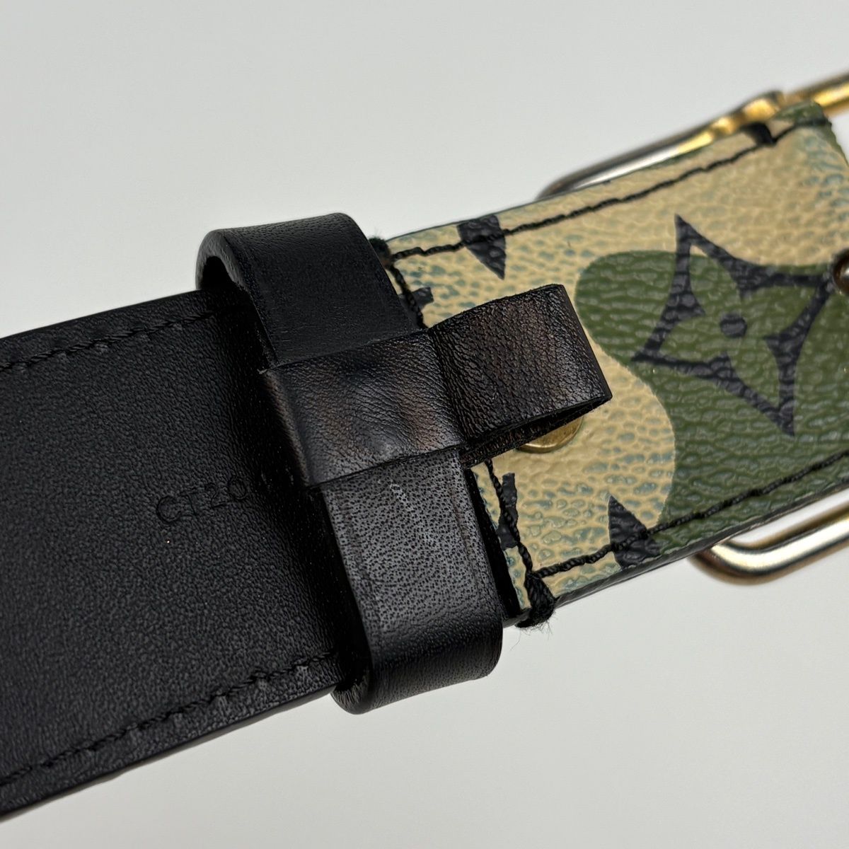 Louis Vuitton Ceinture Monogram Moflage Belt Takashi Murakami Leather Green