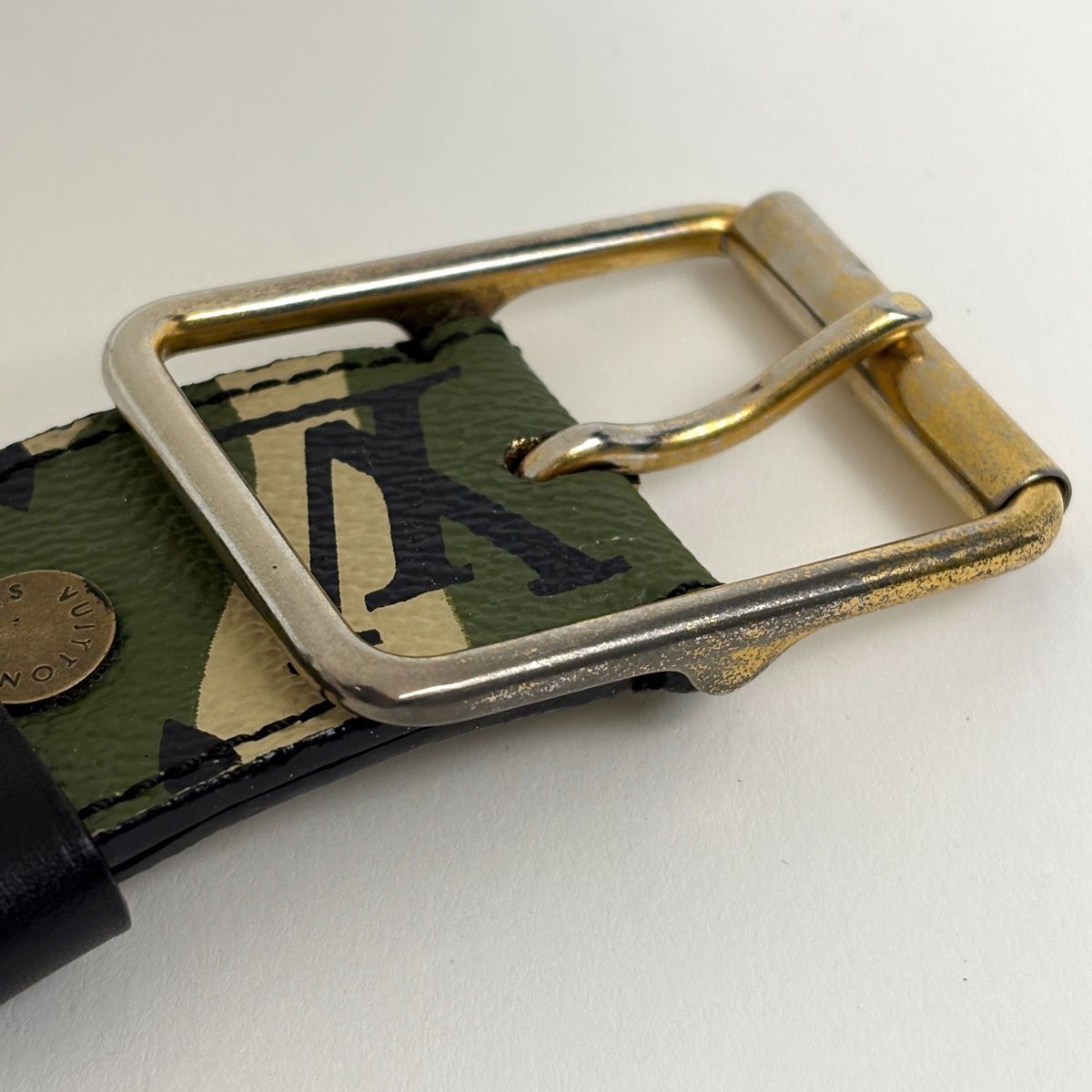 Louis Vuitton Ceinture Monogram Moflage Belt Takashi Murakami Leather Green
