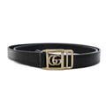 Gucci Double Buckle Belt Leather Black