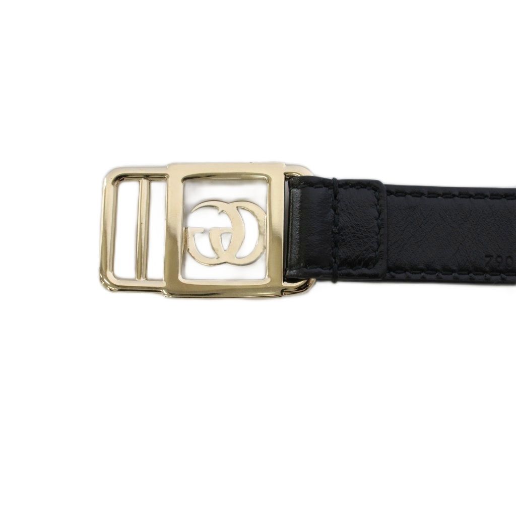 Gucci Double Buckle Belt Leather Black