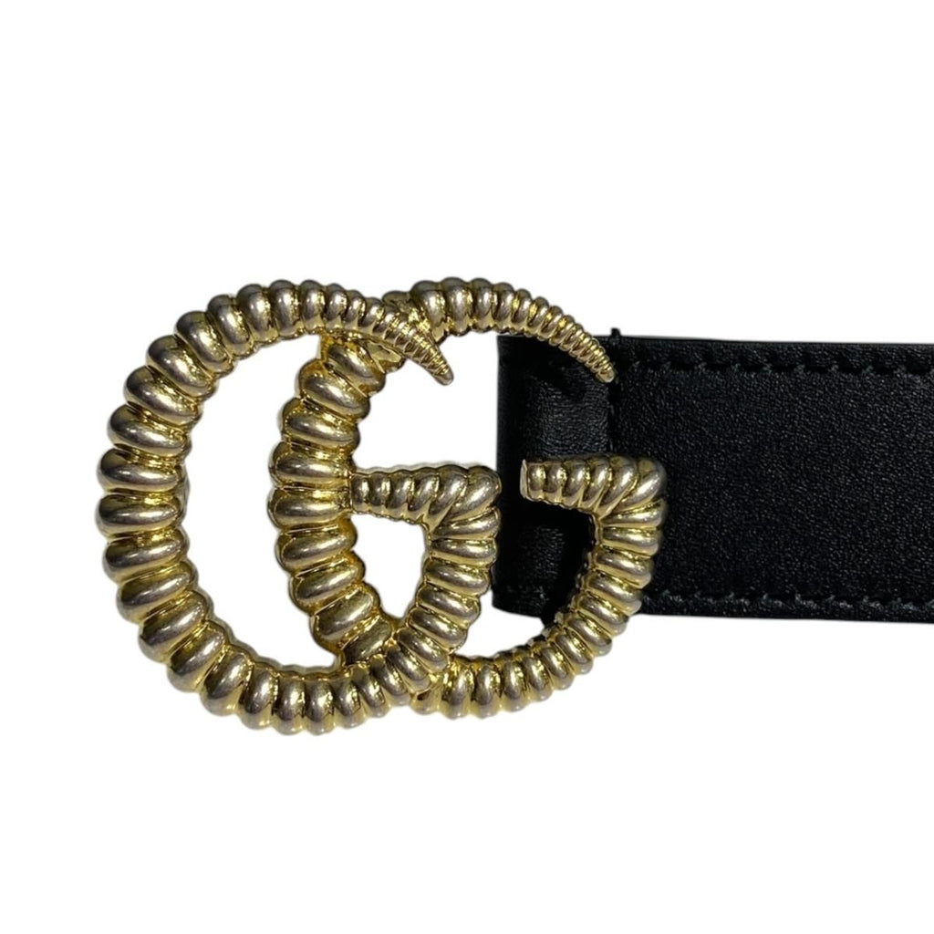 Gucci Belt GG Marmont Torchon Leather Black