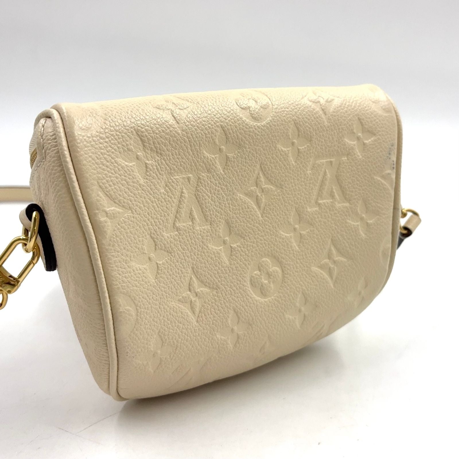 Louis Vuitton Mini Bum Monogram Empreinte Leather Ivory Belt Bag Gold