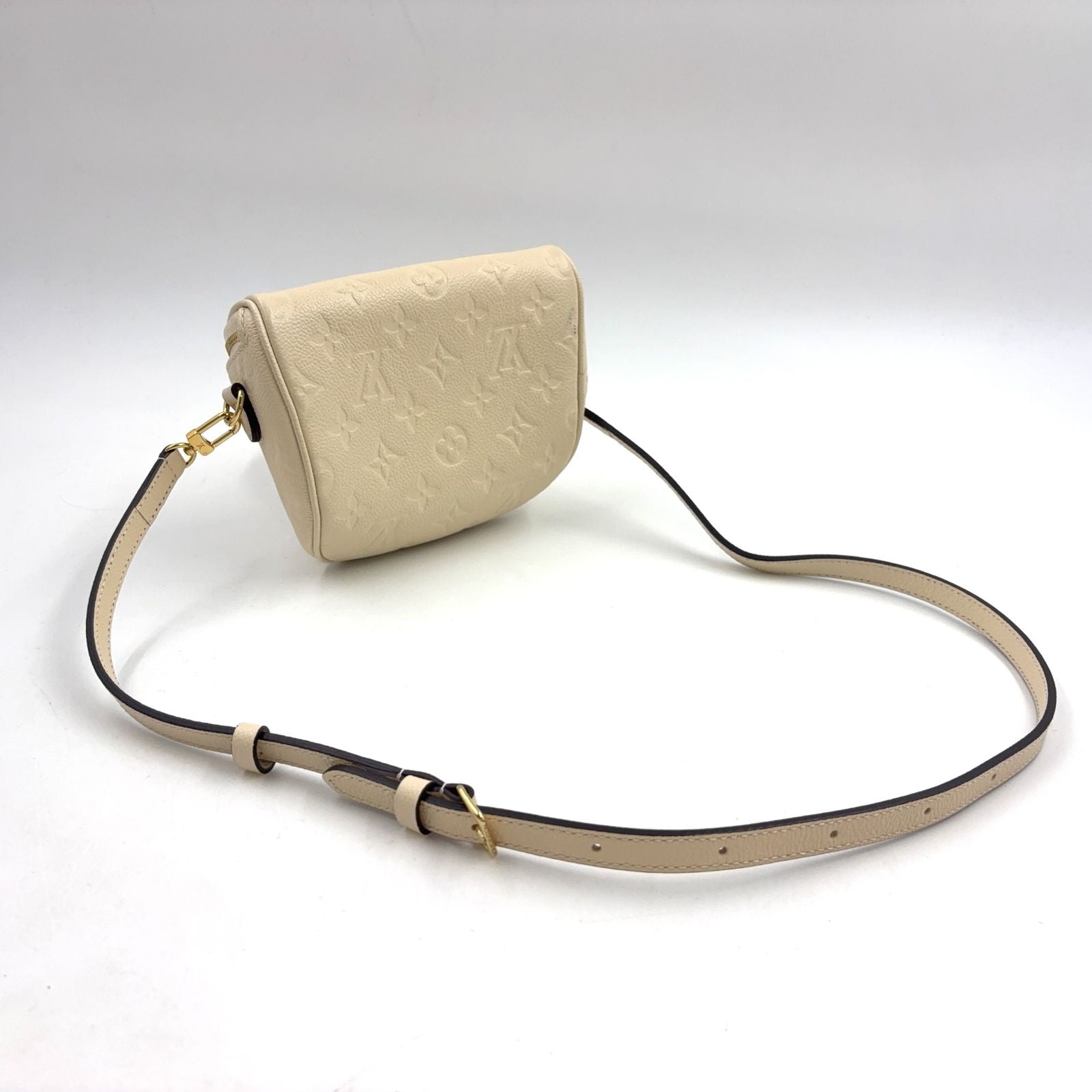 Louis Vuitton Mini Bum Monogram Empreinte Leather Ivory Belt Bag Gold